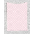 thumbnail image 1 of Geometric Rhombus Tapestry, Pastel Nested Shapes in Soft Colors Continuing Illustration, Wall Hanging for Bedroom Living Room Dorm Decor, 40W X 60L Inches, Baby Pink and White, by Ambesonne, 1 of 2