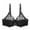 Black, variant on Ohufall Bras For Women Lace With Steel Ring Solid Color Sexy Double Breasted Push Up Bra Lingerie For Women