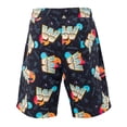 thumbnail image 5 of Men's Ripple Junction Black/Gold WWE Retro Wave Chrome Logo Board Shorts, 5 of 5