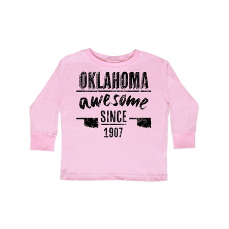 

Inktastic Oklahoma Awesome Since 1907 Gift Toddler Boy or Toddler Girl Long Sleeve T-Shirt