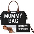 thumbnail image 1 of Bolsa de viaje para mamá, bolsa de maternidad portátil con letras bordadas, bolsa de aislamiento para botella de leche, bolsa de pañales de gran capacidad para madre y bebé, 1 of 4