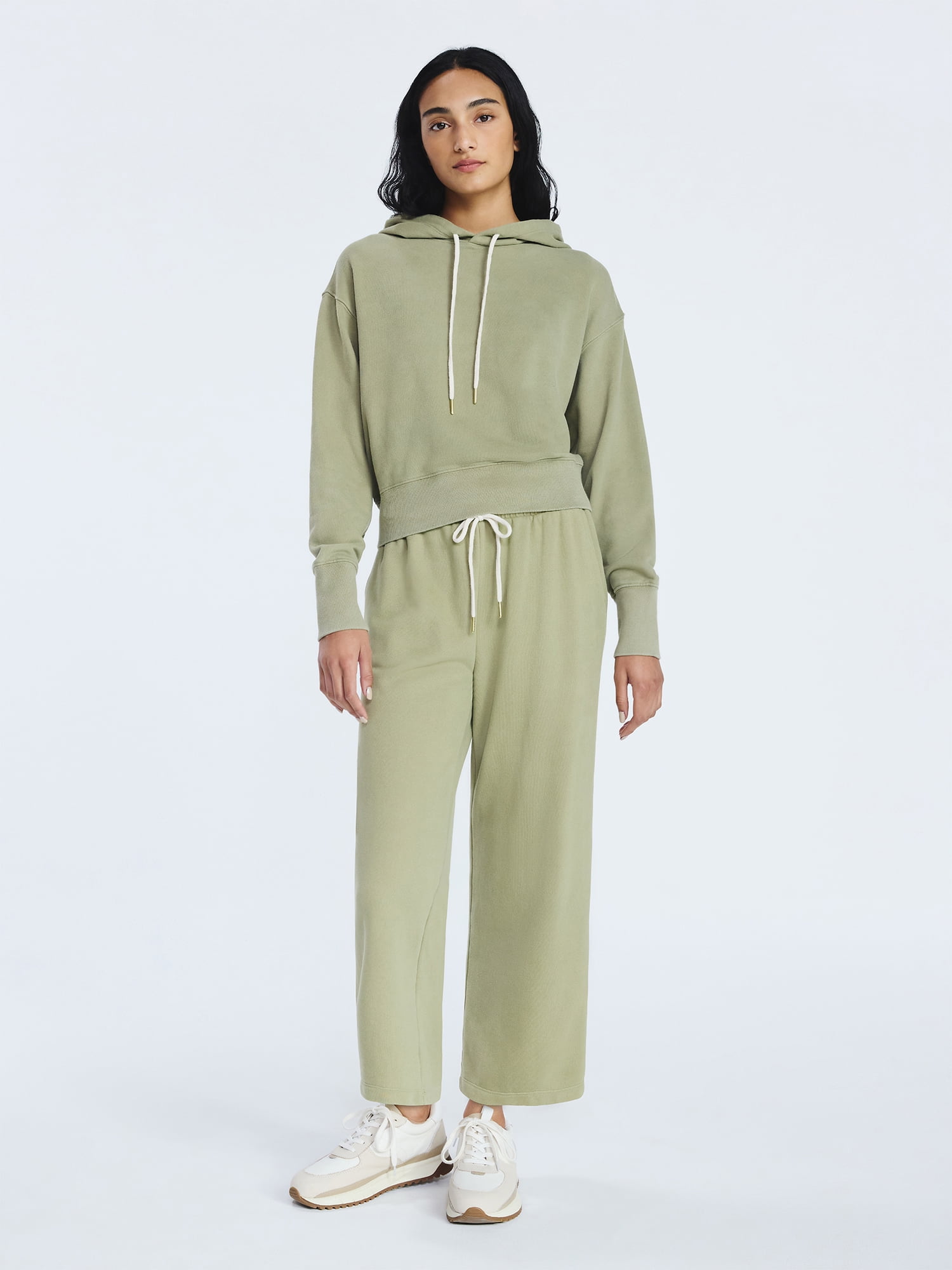 Free Assembly Women’s and Women's Plus Cropped Pullover Hoodie Sweatshirt, Sizes XS-4X