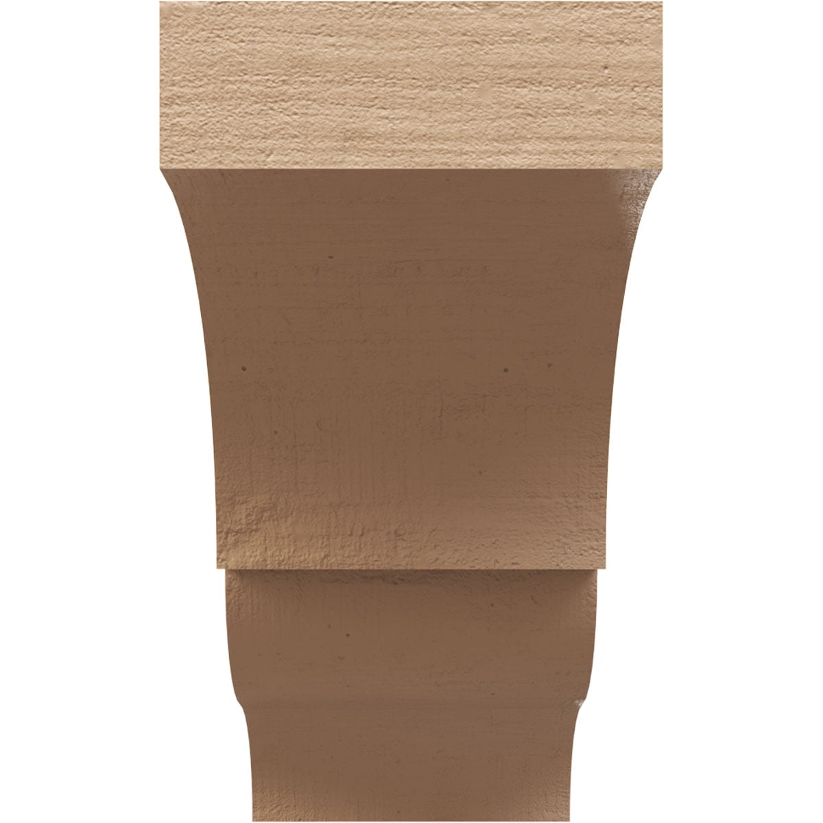 9"W x 27"D x 18"H Classic Asheboro Rough Cedar Woodgrain TimberThane Corbel, Primed Tan