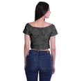 thumbnail image 4 of Moomaya Boat Neck Zipper Top Short Sleeve Viscose Jersey Crop Tops For Women, 4 of 5