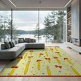 thumbnail image 2 of ODIKA Classroom Pencil Educational Dot Spots Abstract School for King Size Bedroom, Master Suite, Under Bed, Foldable Easy Care, 2 of 7