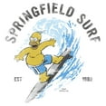 thumbnail image 2 of Men's The Simpsons Homer Springfield Surf Distressed Graphic Tee White X Large, 2 of 5