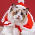 thumbnail image 4 of Promotion Clearance!Christmas Cat Clothes Xmas Holiday Costume Red Christmas Cape Hooded Cloak Winter Outwear for Costume Red M, 4 of 7