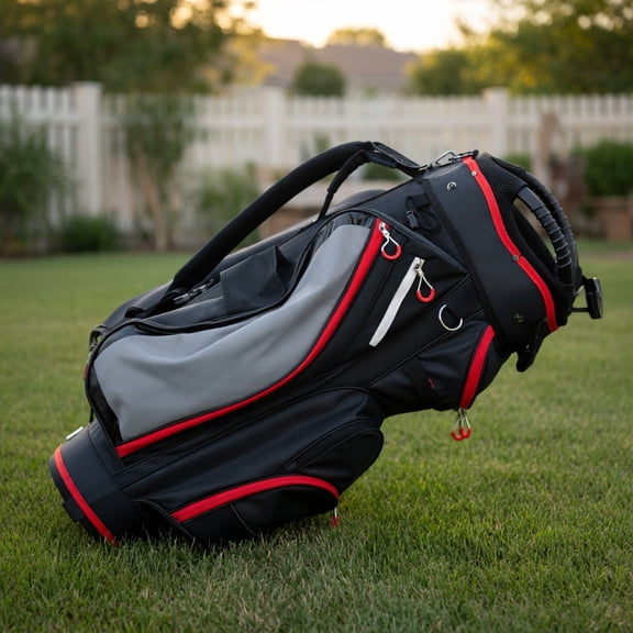 Yardi Yard 9.5 Inch Golf Cart Bag with 14 Way Full-Length Dividers Top Organizer-Black, Lightweight Golf Stand Bag for Men & Women,Multiple Pockets, Lightweight & Durable