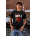 thumbnail image 5 of Cool Urban Streetwear Ghost Roses Plus Size Crewneck Graphic Tee Shirt Brisco Brands 5X, 5 of 6