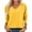 Yellow, variant on Women's Fashion Casual Pullovers Solid Colour Long Sleeve V Neck Fleece Loose Fit Thickened Warm Top