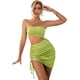 thumbnail image 1 of Vestido corto sin mangas con cordón fruncido y cintura recortada para mujer Negro XS Negro XS Xishao ropa, 1 of 2
