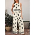 thumbnail image 5 of PRETTYGARDEN Women's Summer 2 Piece Lounge Sets Boho Floral Tank Tops Flowy Wide Peg Pants Travel Beach Vacation Outfits, 5 of 9