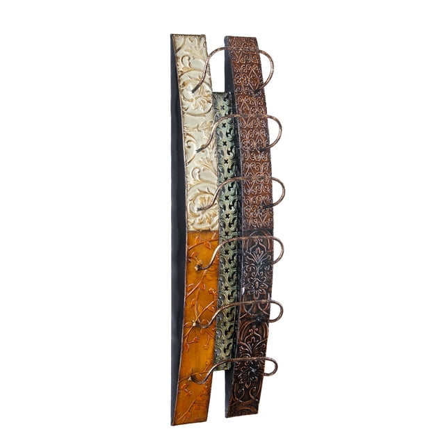 SEI Furniture Adriano Wall Mount Wine Storage in earth tones