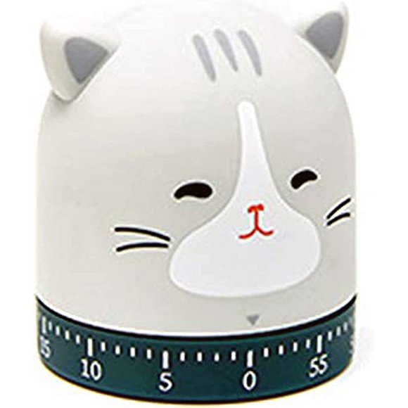 Jinsinto Red Dollar Mechanical Kitchen Timer, 60-Minute Wind Up Dial Rotating Countdown Egg Reminder No Batteries