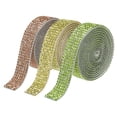 thumbnail image 1 of Unique Bargains 3Roll 1 Yard 8mm Self Adhesive Crystal Rhinestone Ribbon for Crafts Project, Champagne,Light Green,Lemon Yellow, 1 of 5