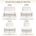 thumbnail image 6 of Lalia Modern Upholstered 59-inch Hammered Metal Accent Bench, Matte Gold, 6 of 13
