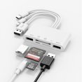thumbnail image 5 of Lector de tarjetas universal de tres cables para ordenador y teléfono móvil, multifunción 8 en 1, convertidor externo OTG para tarjeta TF, tarjeta de cámara SD, 5 of 5