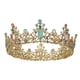 thumbnail image 1 of Corona de reina para mujer, tiaras y coronas barrocas, disfraz de tiara con joyas, tocado para fiesta de cumpleaños, cosplay, fiesta de cumpleaños, dorado multicolor, 1 of 5