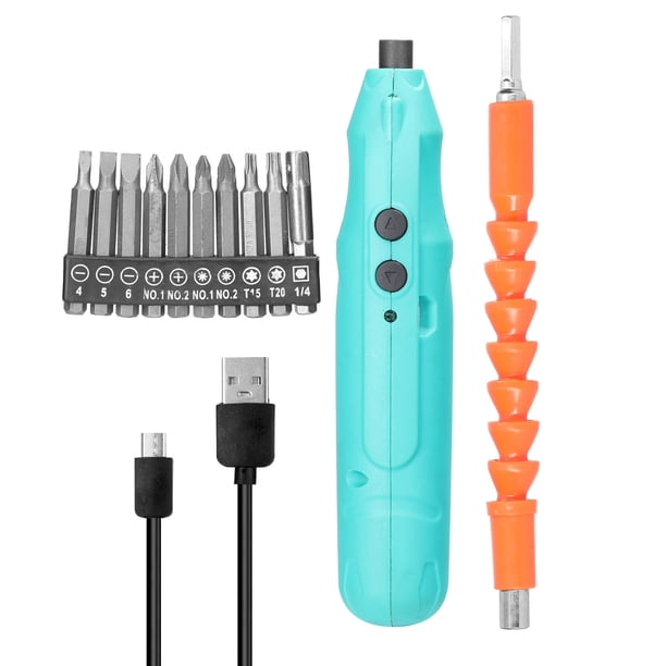 Destornillador eléctrico recargable USB inalámbrico Mini herramienta eléctrica Destornillador multif CACAGOO Destornillador electrico