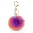 thumbnail image 1 of Pom Pom Keyring Faux Fur Decorative Fuzzy Ball Keychain Bag Charm for Women, 1 of 10