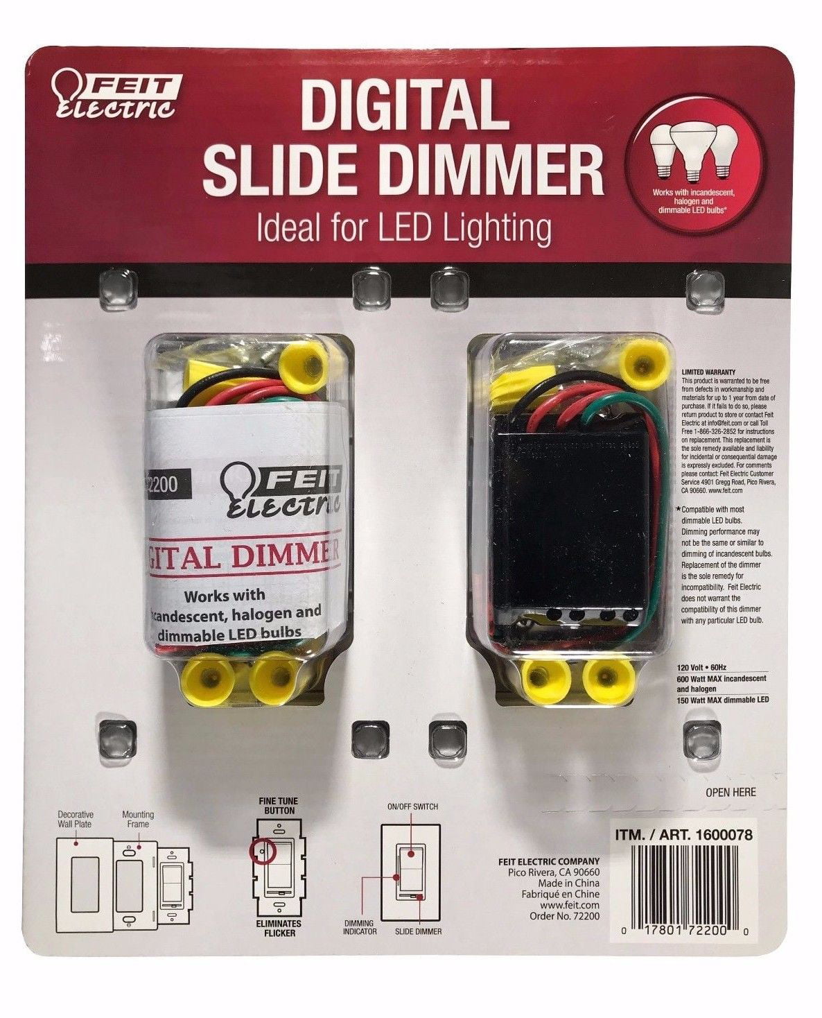 Feit Slide Dimmer Switch Ideal for LED Lighting 
