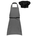 thumbnail image 2 of CHICTRY Kids Boys Girls Adjustable Aprons and Chef Hat for Cooking Baking Painting Black S, 2 of 4