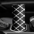 thumbnail image 3 of 20oz Black and White Geometric Lattice Pattern Skinny Tumblers Stainless Steel Tumbler with Lid and Straw,Vacuum Insulated Double Wall Travel Tumbler Cups with Cleaning Brush for Coffee,Tea, 3 of 6