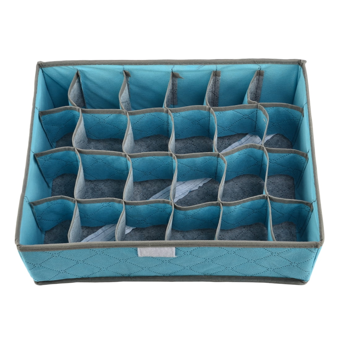 24 Slots Bamboo Charcoal Storage Box Case Socks Ties Underwear