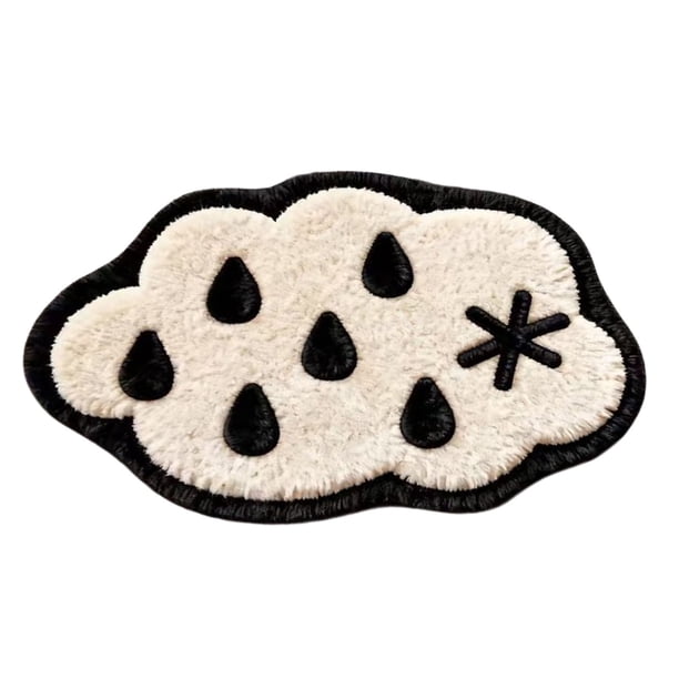 Yhmxh Alfombrillas de baño para baño Alfombra de baño Alfombra de cachemira sintética de forma irregular de 23,6 x 15,7 pulgadas Decoración del baño
