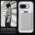 thumbnail image 4 of For Google Pixel 9A Magnetic Clear Phone Case,Magnetic Detachable Card Slots Holder Wallet,Compatible with Mag-safe,Crystal Transparent Shockproof Protective Rugged Phone Case,Gray, 4 of 5