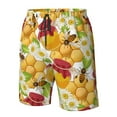 thumbnail image 5 of Kll Bees Honeycomb Jars Of Honey Flowers Men'S Casual Summer Beach Shorts Hawaiian Shorts With Pockets-Small, 5 of 9