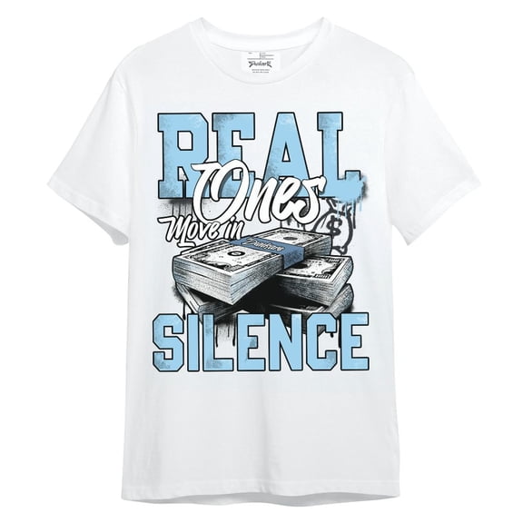 Dunkare Legend Blue 11s Shirt, Move in Silence Money Graphic Tees Men Y2K Tops Women Clothing