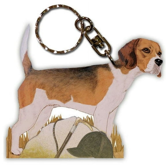 Beagle Keychain, Souvenir Key Holder, Dog Charm Tag, Pet Key Rings, Craft Ornaments, Wooden Die-Cut