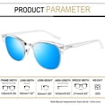 thumbnail image 4 of Gafas de Sol Joopin con Montura Transparente Semi-Rimless Polarizadas UV400, 4 of 6