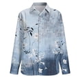 thumbnail image 4 of Stamzod Women Shirts Trendy 2026 Dressy Casual Oversized Long Sleeve Shirt Fashion Flower Printed Summer Vacation Tops Multicolor C XXXL, 4 of 6