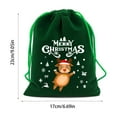 thumbnail image 3 of SDJMa Christmas Gift Bags, Green Velvet Cute Cartoon Reindeer Merry Christmas Drawstring Gift Bags, Christmas Apple Candy Treat Goody Bag for Xmas Winter Holiday Birthday Wedding Party Favors Supplies, 3 of 6