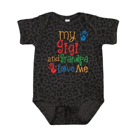 

Inktastic My Gigi and Grandpa Love Me Gift Baby Boy or Baby Girl Bodysuit