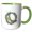 Green/White, variant on 3drose, Cute Praying Mantis and Mountain Laurel Blossom, 15oz Two-tone Red Mug