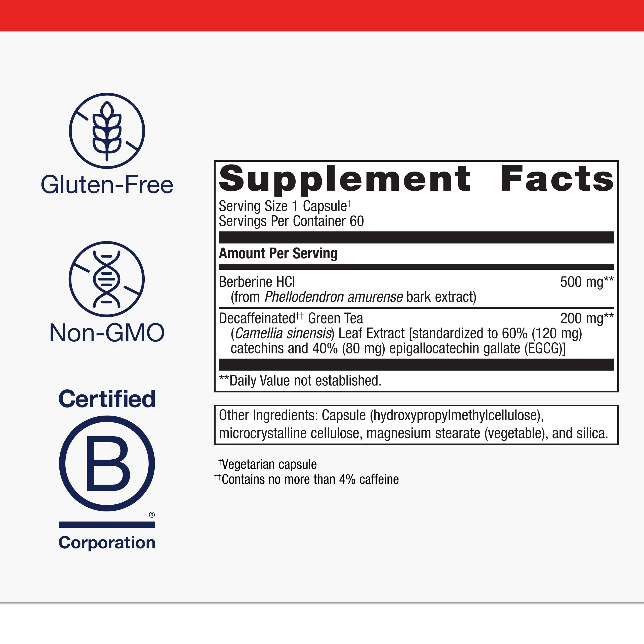 Metagenics Berberine GT - Supports Cardiovascular Health and Healthy Carbohydrate Metabolism* - 60 Count