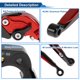 thumbnail image 4 of Palanca de freno y embrague corta larga para Kawasaki ZX14R 2006-2017, palanca de manillar de motocicleta ajustable, aleación de aluminio, mango rojo con extremo negro, 4 of 6