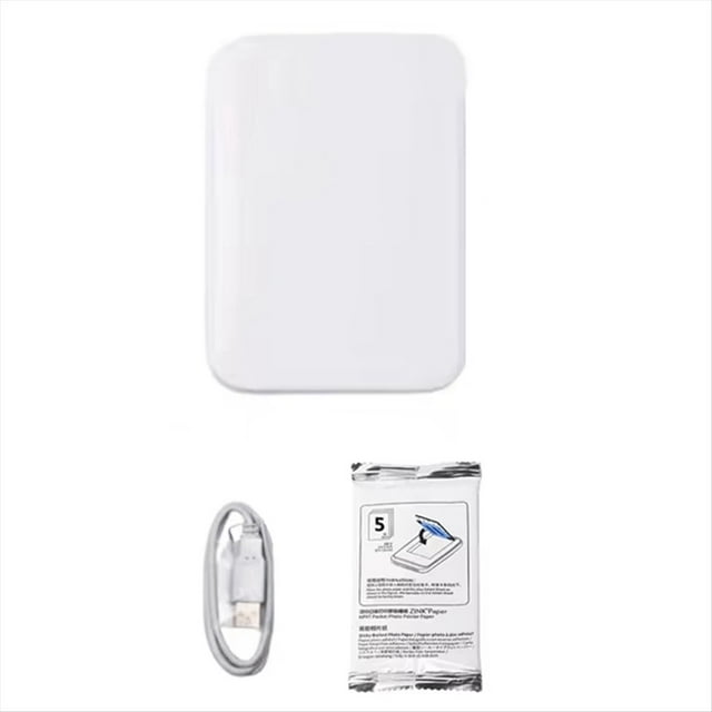 Mini Impresora Fotográfica A Color, Portátil, Bluetooth, de Bolsillo, HD, con 50 Hojas de Papel para Regalo.