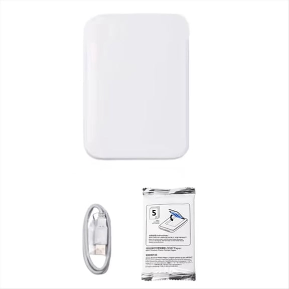Mini Color Photo Printer Portable Bluetooth Printer HD Pocket Printing Maker with 50 Sheets of Printing Paper for Gift
