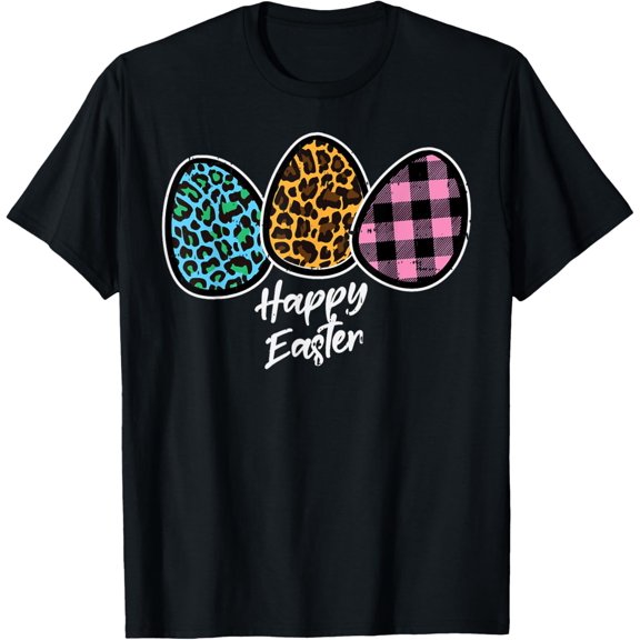 Happy Easter Eggs Patterns Cute Women Girls Kids Teens Youth T-Shirt men and women can wear, black, white, gifts
