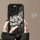 thumbnail image 3 of Funda con patrón de celosía y rayas de cebra para iPhone 11, 12, 13, 14, 15, 16 Pro Max, X, XR, XS Max, 7, 8Plus, funda protectora suave para cámara, 3 of 5