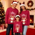 thumbnail image 2 of Fiaer Merry Christmas Sweatshirts for Family Trendy Baggy Funny Reindeer Graphic Xmas Pullover Crew Neck Long Sleeve Warm Holiday Tops Women L, 2 of 5