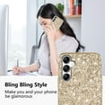 thumbnail image 2 of Compatible with Samsung Galaxy A54 Case Glitter, Ultra Slim Sparkly Samsung A54 Phone Case Cute with Silicone Shockproof Protective Bumper Cover for Women (Gold), 2 of 14