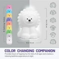 thumbnail image 4 of DYY Lion Night Light for Kids, Silicone Nursery Light for Baby Room and Toddler, Portable Night Light for Kids Room, Rechargeable Animal Lights for Girls and Boys, Kawaii Lamp, 4 of 16