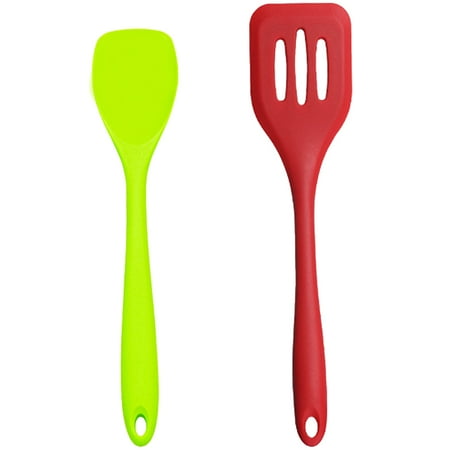 

2 Piece Mini Kitchen Utensil Set- Silicone Kitchen Tools with Salad Shovel and Drain Shovel