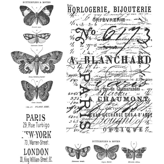 Tim Holtz Cling Stamps 7"X8.5"-Papillon