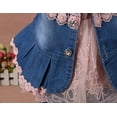 thumbnail image 4 of Peaoclate 6M-4Y Spring Autumn Infant Toddler Baby Girl Denim Clothing 3 pcs Sets 3 pcs Casual Outfits Lace Dress Jacket and Jeans,1-2Years,Flower-Pink, 4 of 7